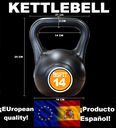 BSFIT® pesas rusas Mancuernas - Kettlebells para Musculación y Entrenamiento de Fuerza - Kettlebel plástico relleno de cemento - Gimnasio en Casa