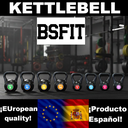 BSFIT® pesas rusas Mancuernas - Kettlebells para Musculación y Entrenamiento de Fuerza - Kettlebel plástico relleno de cemento - Gimnasio en Casa