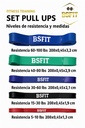 BSFIT Bandas de Resistencia Elástica Set con 5 Pull Up Bands, Manija, Anclaje de Puerta, Mosquetón, Kit de Bandas Elasticas de Fitness.