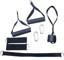 BSFIT Bandas de Resistencia Elástica Set con 5 Pull Up Bands, Manija, Anclaje de Puerta, Mosquetón, Kit de Bandas Elasticas de Fitness.