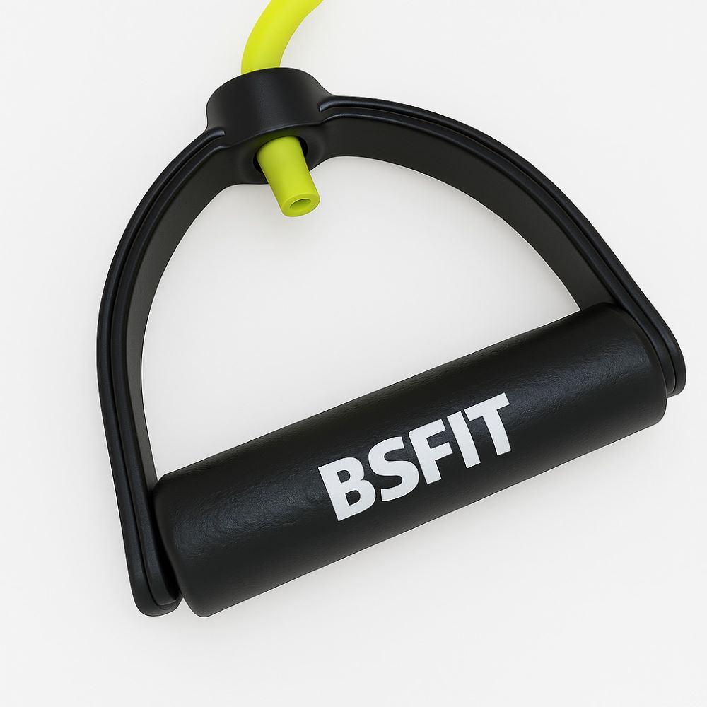 BSFIT Gomas elasticas musculacion de Entrenamiento, Intensidad media Bandas de Resistencia para Fitness Cable, con manijas Yoga