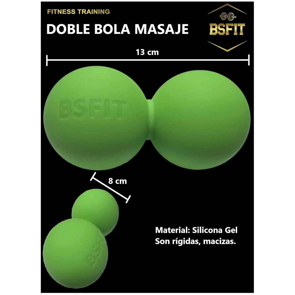 Kit masajes corporal Rodillo 34cm mas doble bola masajes miofaciales