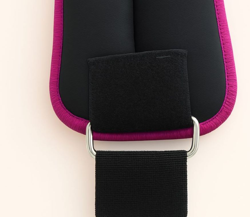 BSFIT® Tobilleras muñequeras 0,5kg - 2KG neoprene negro con ribete flúo en caja de color

