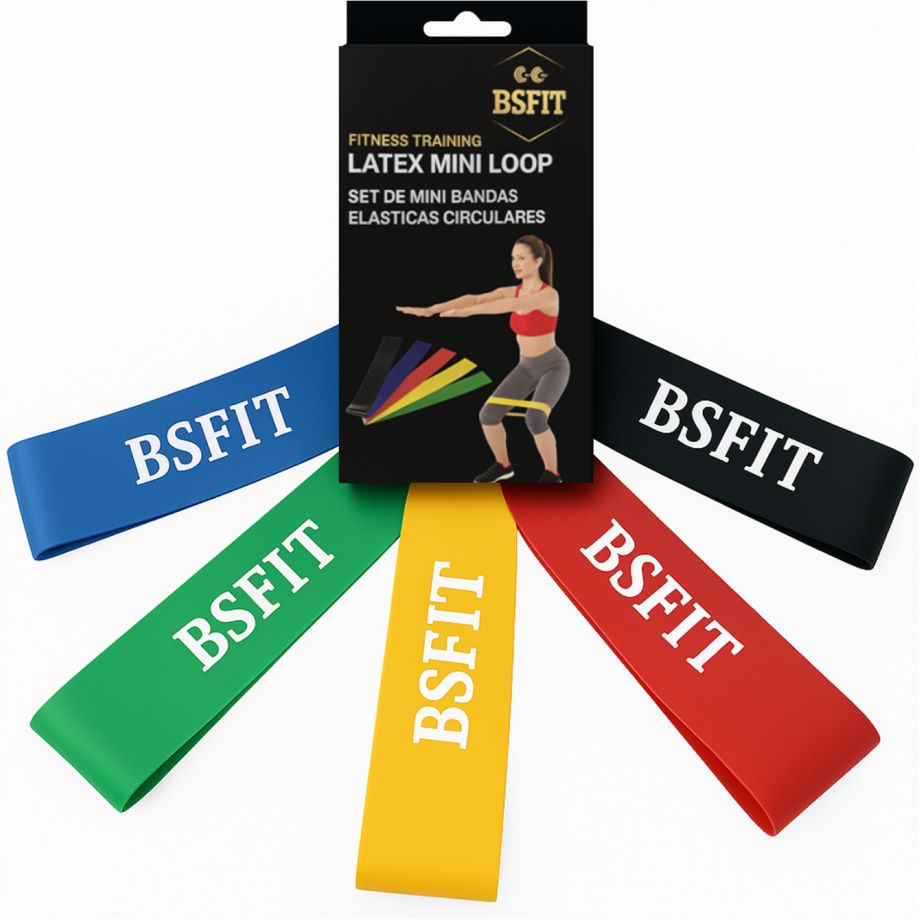 BSFIT Latex Mini bandas circulares  Material Latex set 5 unidades