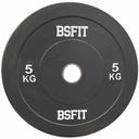 BSFIT disco bumper caucho importado 5Kg olímpico