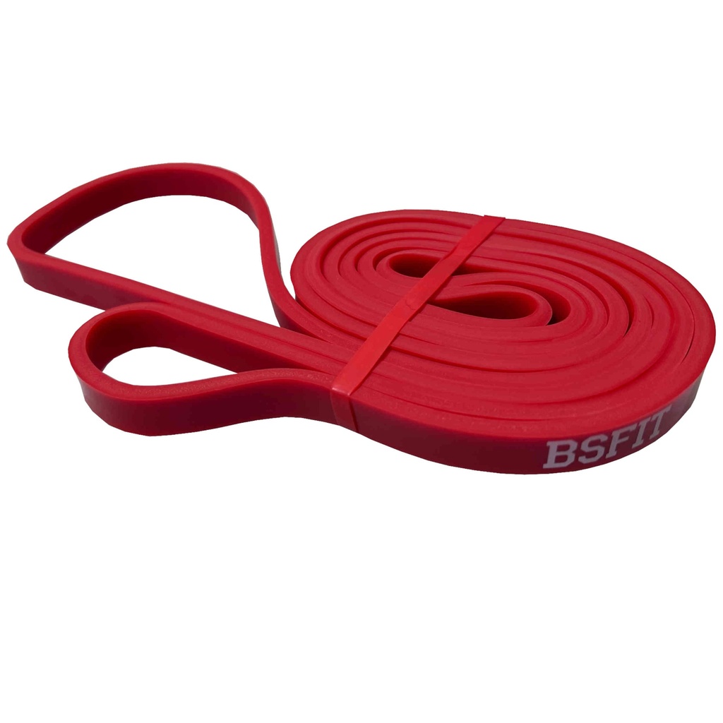 [3006BS13] BSFIT: Banda Elástica para Dominadas en Casa, Calistenia y Musculación - Resistencia y Versatilidad para un Entrenamiento, Gomas elasticas musculacion. Gomas Entrenamiento Fuerza
 (Rojo)