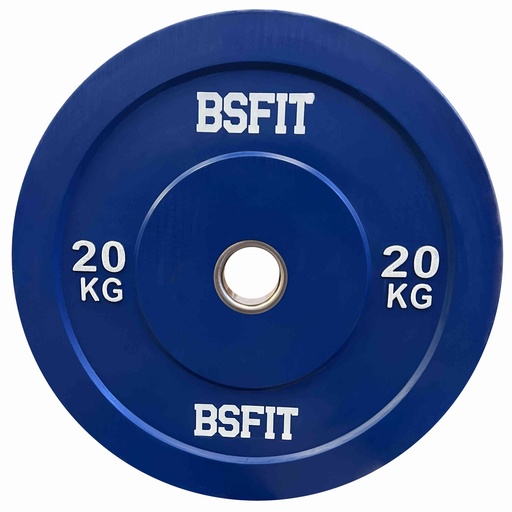 BSFIT disco bumper caucho importado 20Kg olímpico 50 mm