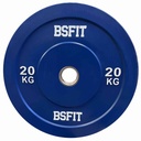 BSFIT disco bumper caucho importado 20Kg olímpico 50 mm