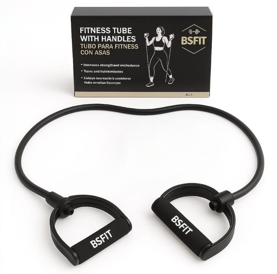 BSFIT Gomas elasticas musculacion de Entrenamiento, Intensidad ALTA Bandas de Resistencia para Fitness Cable, con manijas Yoga BS97610H