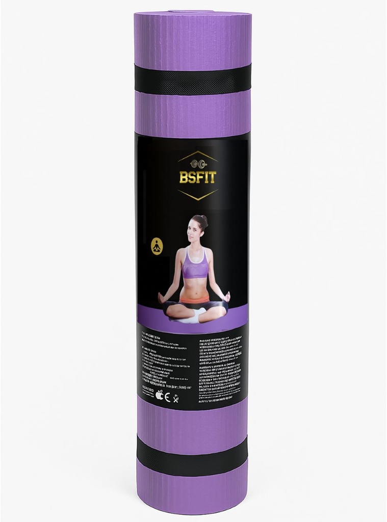 BSFIT Esterilla TPE ecologico 4mm Deporte, Yoga, Pilates, Ejercicios,  Yoga mat, antideslizante