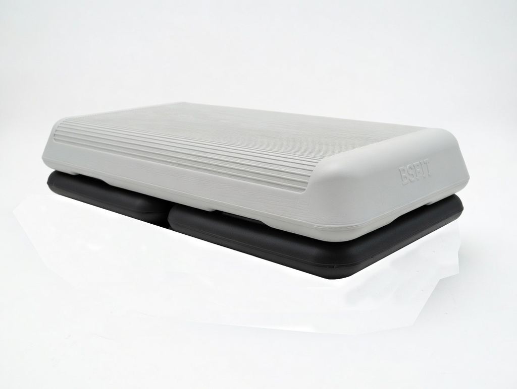 BSFIT Step + 2 modulos de Aeróbic Plataforma, escalón Banco Fitness Yoga Antideslizante, Carga 250kg