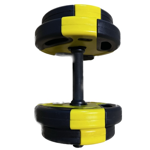 BSFIT Kit Mancuerna Ajustable de Pesa trabas de rosca 7kg plasticas rellenas de cemento