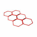 BSFIT ESCALERA ENCASTRABLE HEXAGONAL multicolor 6 hexágonos