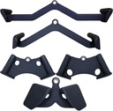 BSFIT Agarres para Gym, Barra poleas Gimnasio, Accesorios Gym, Accesorios para maquinas de gimnasios (Set 5 accesorios Neopreno)