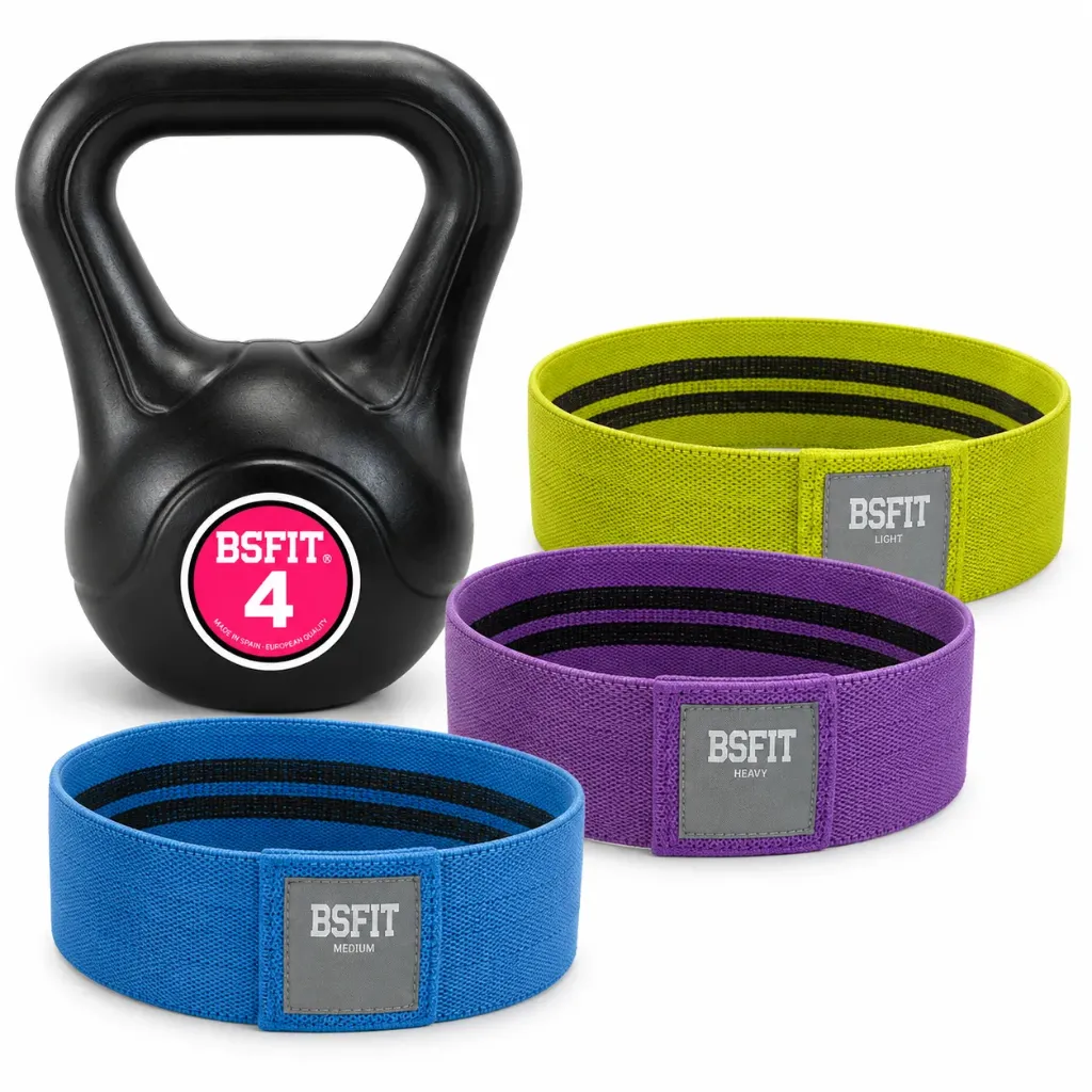 BSFIT Kettlebell 4 kg + bandas