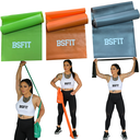 BSFIT Gomas Elasticas Musculacion (3 Unidades), 1.2M/2M Bandas Elasticas 3 Niveles de Resistencia, Fitness