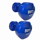 BSFIT 2 Mancuernas DE 8 KG C/U hexagonal de vinilo, con Diseño ergonómico gym