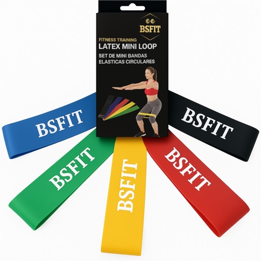 [BS97630] BSFIT Latex Mini bandas circulares  Material Latex set 5 unidades