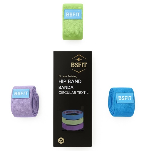 [ZB-WVSO-OU9D] BSFIT Set de 3 Bandas resistencia poliester alta resistencia elasticas Glúteos, 760 x 50 mm