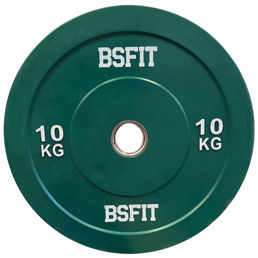[BS91030-10] BSFIT disco bumper caucho importado 10Kg olímpico 50 mm