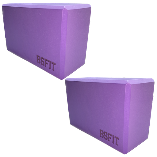 [BS97416A] BSFIT 2 Bloques de yoga de espuma eva ,Eleva tu Experiencia de Yoga y Pilates con Ladrillo yoga de Calidad. 23l. x 15an. x 7,5cm